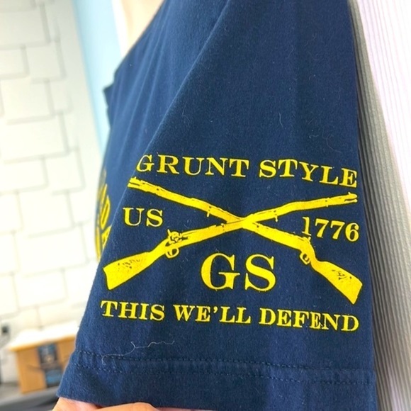 Grunt Style - Blue Collar American Built Not Bought Short Sleeve Shirt Large - Picture 6 of 9